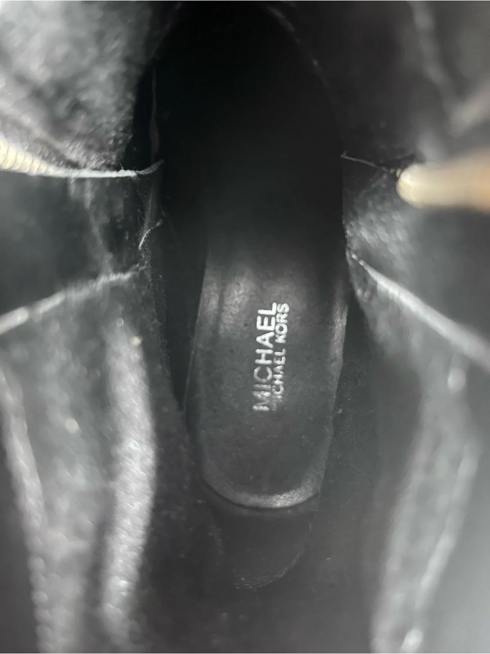 Michael Kors Black Leather Side-Zip Chukka Boot